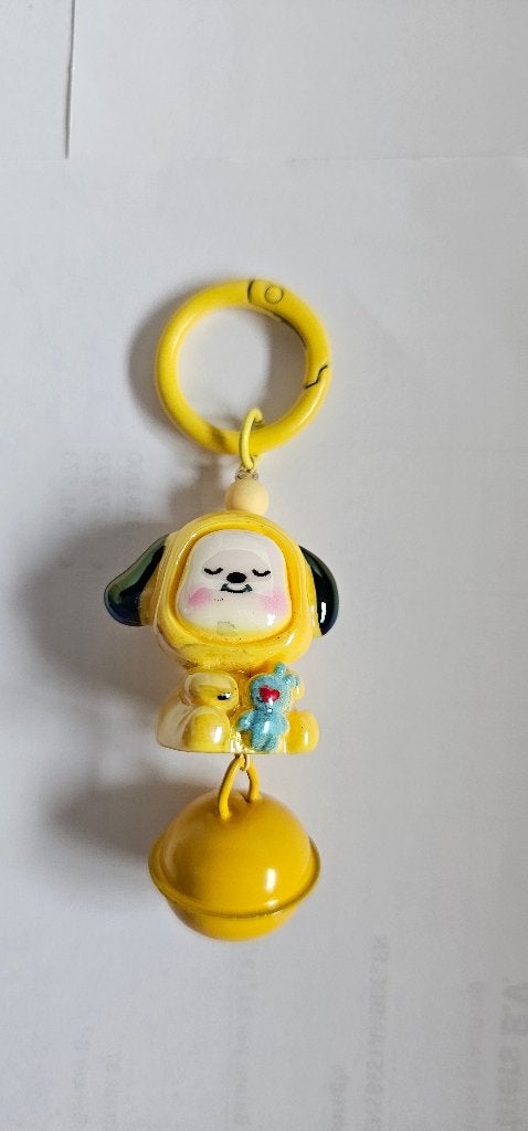 BT21 Chimmy sleutelhanger met belletje, Ophalen of Verzenden, Zo goed als nieuw, Knuffel of Figuurtje
