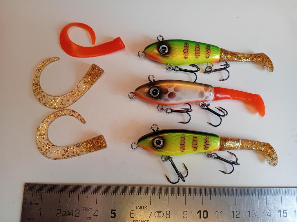 3x Abu Garcia Svartzonker McHybrid Baby. Kunstaas, Ophalen of Verzenden, Zo goed als nieuw, Overige typen