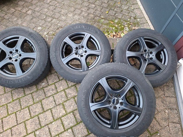 Complete set zomerbanden met lichtmetalen velgen, Ophalen, Gebruikt, Banden en Velgen, 17 inch