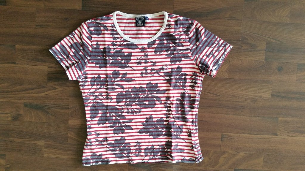 Donaldson t-shirt gestreept en gebloemd, Maat 38/40 (M), Overige kleuren, Donaldson, Ophalen of Verzenden