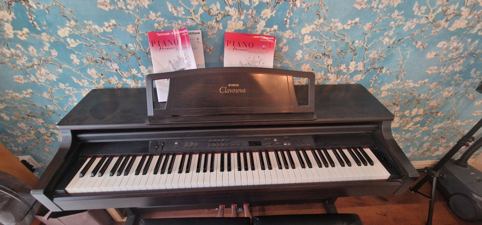 Yamaha Clavinova Digitaal Piano met bankje, Ophalen, Gebruikt, Zwart, Digitaal