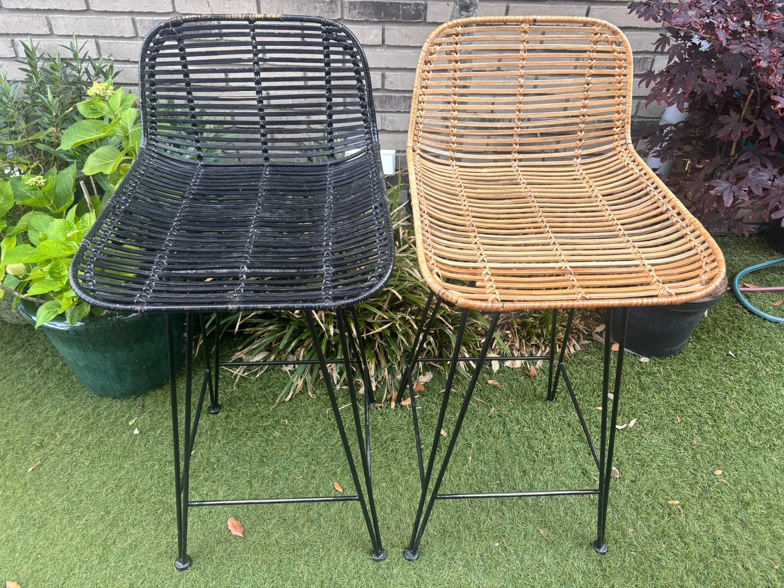 Barkrukken 2 stuks, Huis en Inrichting, Ophalen, Metaal, Gebruikt, 60 tot 90 cm