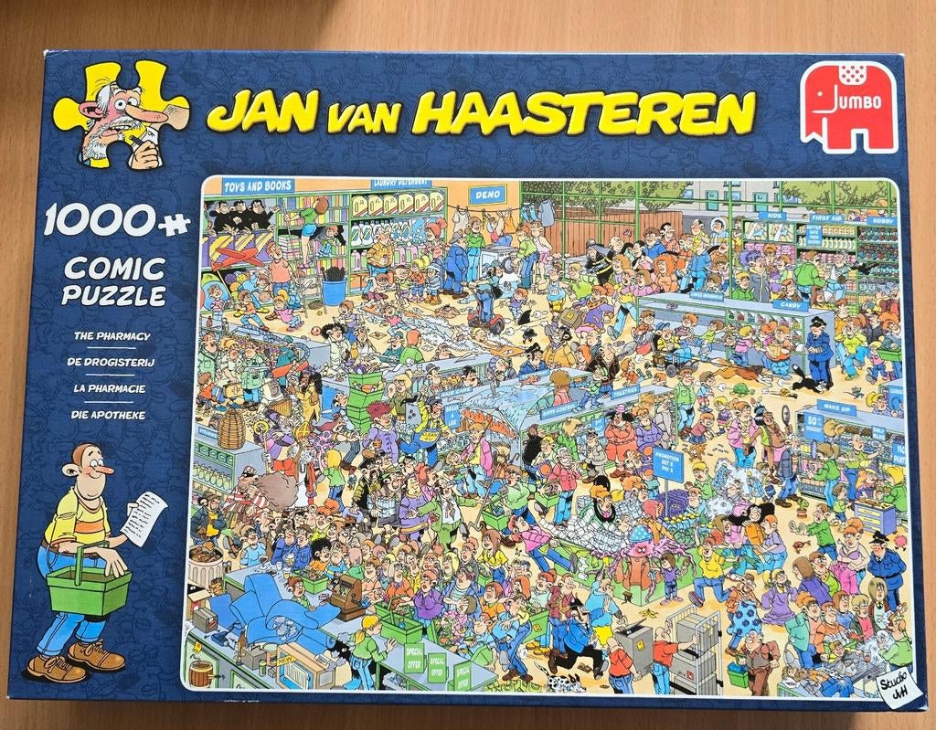 Jan van Haasteren Comic Puzzel - De Apotheek (1000 stukjes), Ophalen of Verzenden, 500 t/m 1500 stukjes, Zo goed als nieuw, Legpuzzel