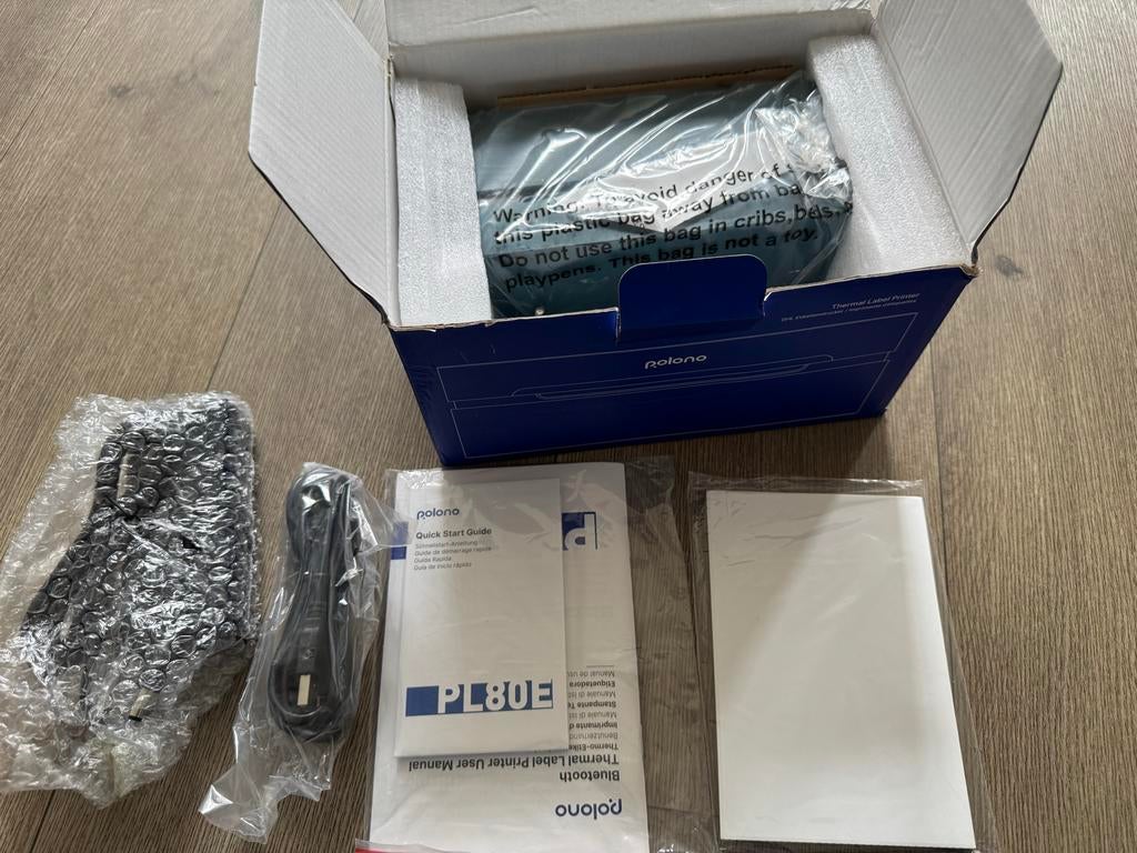 Polono PL80E Thermische Labelprinter - Nieuw in Doos, Zwart-en-wit printen, Printer, Nieuw, Ophalen of Verzenden