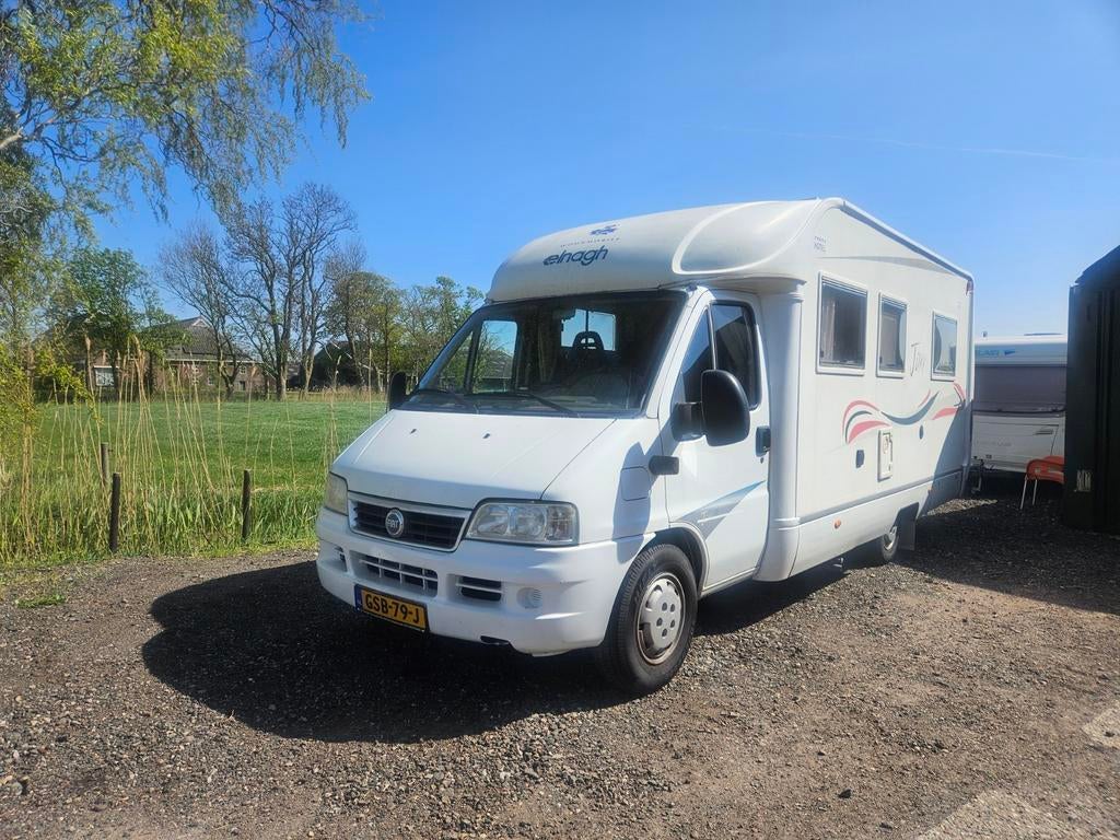 Fiat camper 2.8 JTD 2X LANGSLAPER OF VASTBED., Chemisch toilet, Airbags, Tot en met 2, 6 tot 7 meter