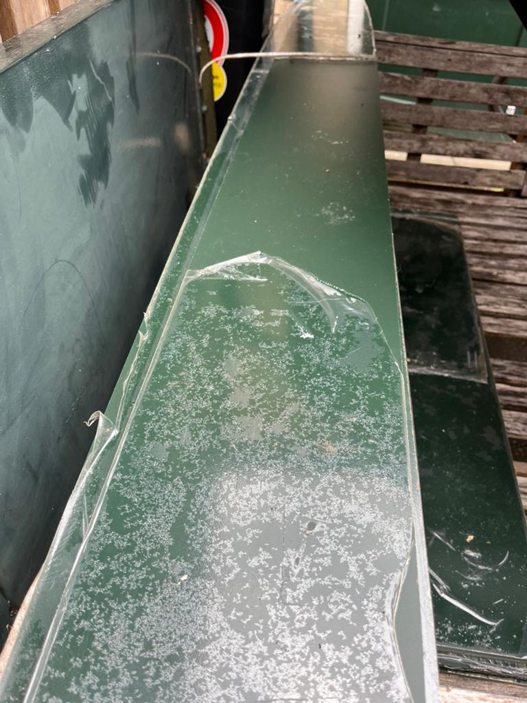 Trespa HPL donkergroen kleine delen, Doe-het-zelf en Verbouw, Ophalen, Nieuw, HPL, 50 tot 100 mm