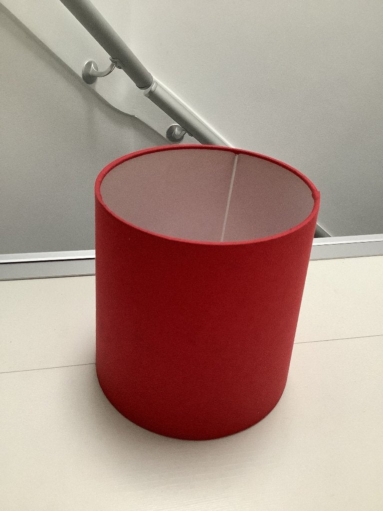 Lampenkap rood, Gebruikt, 20 cm, Tafellamp, Ophalen of Verzenden