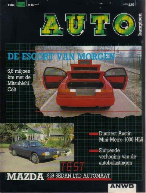Autokampioen 14 1982 : Mazda 929 - VW Golf GTD - Audi 80 TD, Ophalen of Verzenden, Gelezen, Algemeen