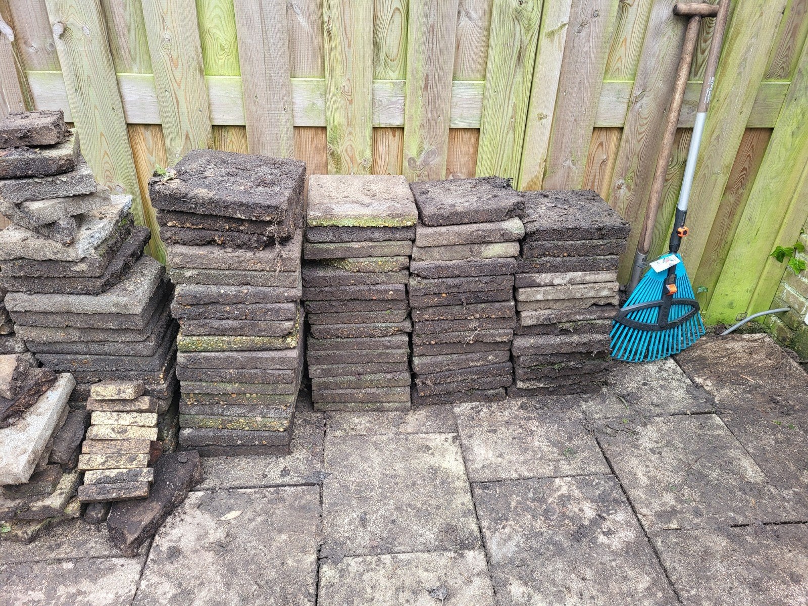 stoeptegels 30x30, Ophalen, Gebruikt, Minder dan 5 m², Beton
