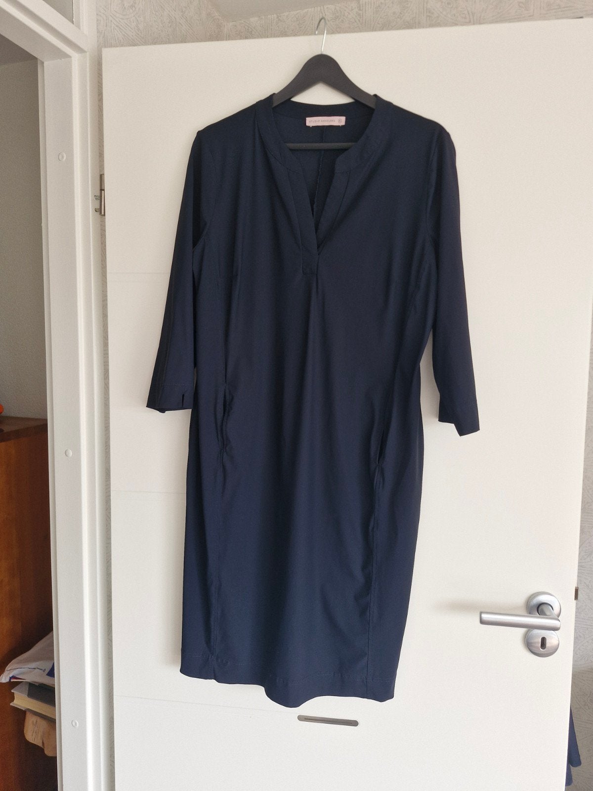 Donkerblauwe Studio Anneloes Simplicity Jurk XL Travelstof, Studio Anneloes, Blauw, Maat 46/48 (XL) of groter, Ophalen of Verzenden