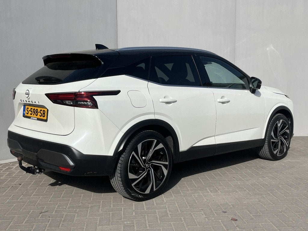 Nissan Qashqai 1.3 MHEV Xtronic Tekna Plus / Panoramadak / T, Auto's, Nissan, Euro 6, Wit, Qashqai, 725 kg