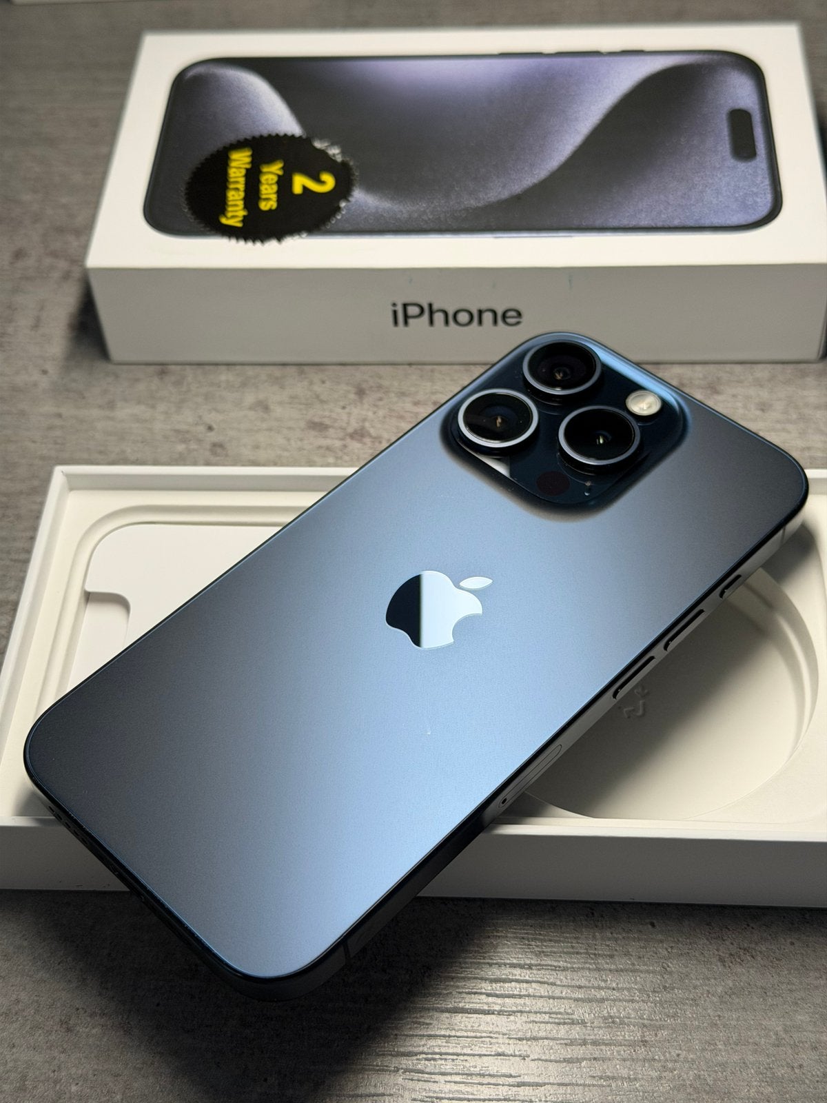 Appleiphone 15 Pro Blue Titanuim256GB Zeer netjes Bat.100%, Telecommunicatie, Mobiele telefoons | Apple iPhone, 256 GB, Apple