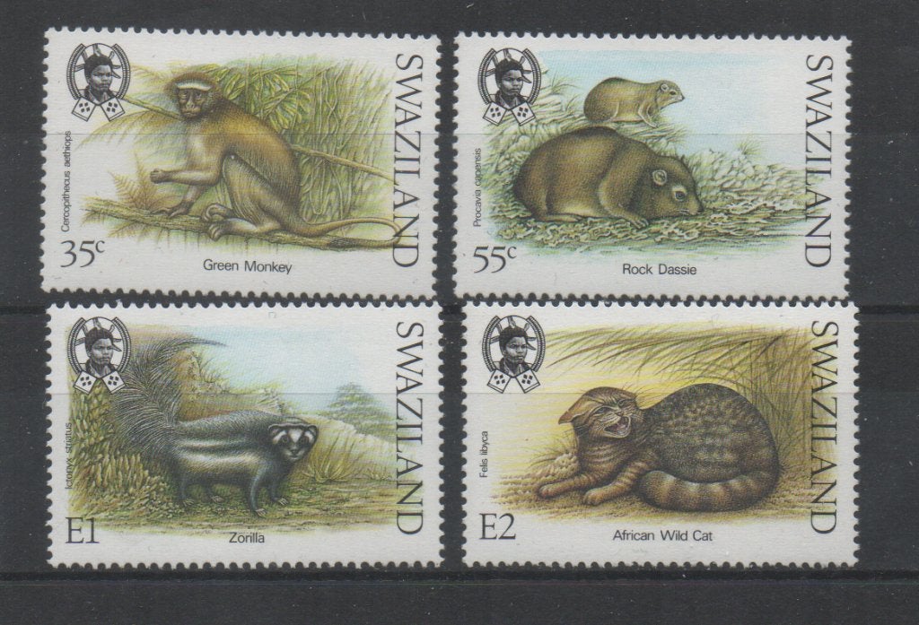 D97 Swaziland 548/51 postfris Dieren, Verzenden, Postfris, Dier of Natuur