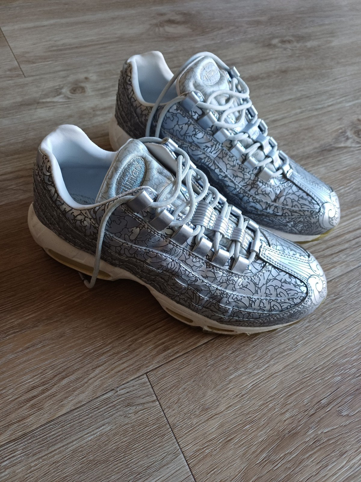 Nike Air Max 95 University Pure Platinum Zilver Maat 40.5, Overige kleuren, Ophalen of Verzenden, Nike air max, Sneakers of Gympen
