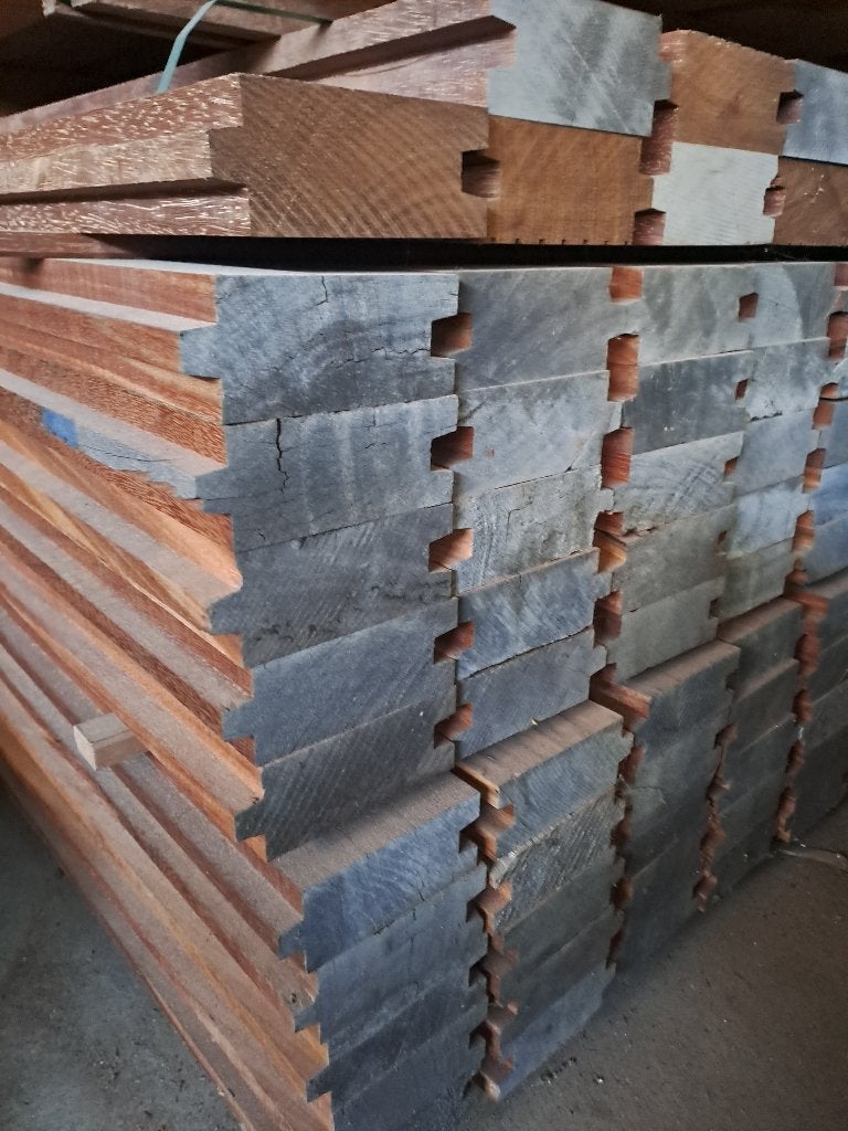 Azobe Damwand 55 x125 x 1.35m A keus, Tuin en Terras, Palen, Balken en Planken, Ophalen, Planken, Nieuw, Hardhout
