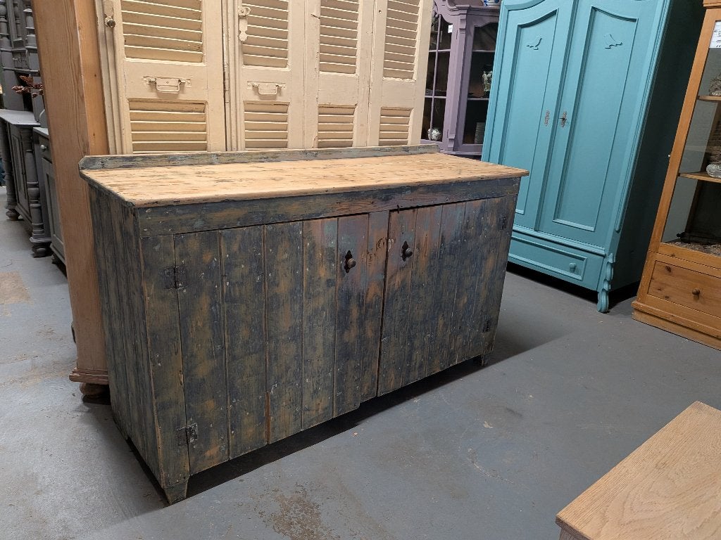 Antieke werkplaats kast/werkbank/dressoir
