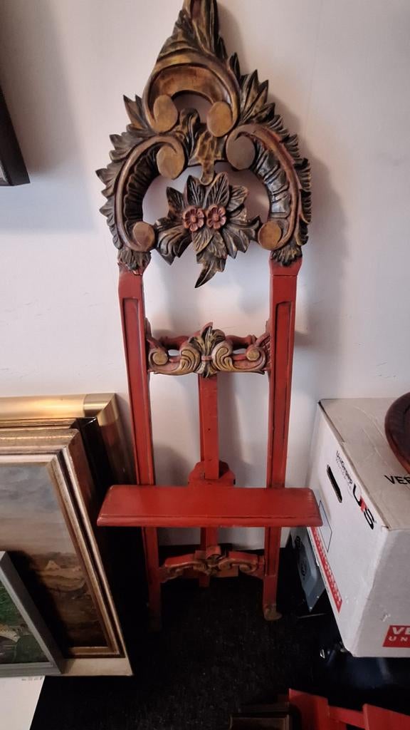 Decoratieve houten ezel met houtsnijwerk, Ophalen of Verzenden