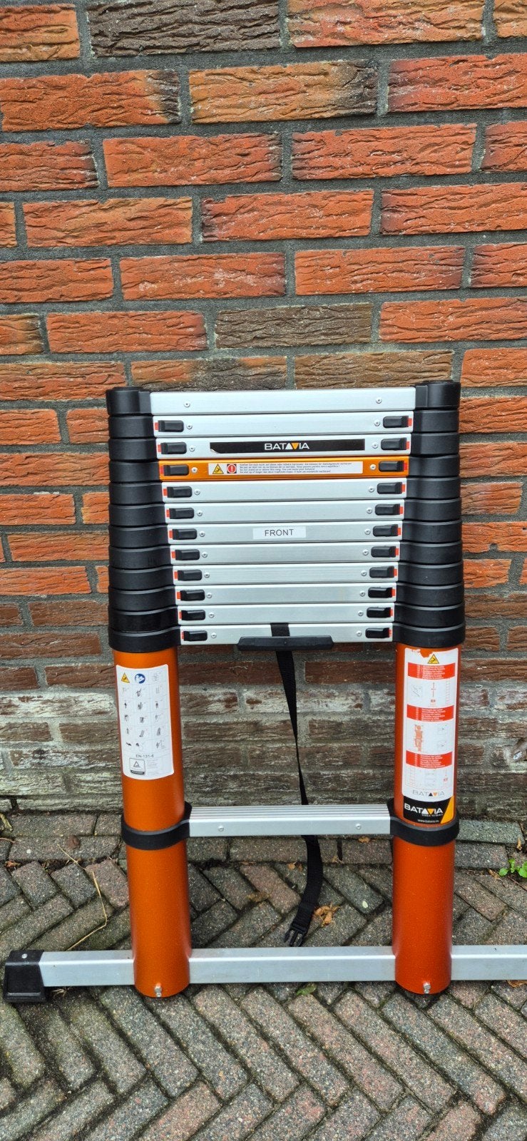Batavia Giraffe Air 3.81 Telescopische Ladder, Ophalen, Zo goed als nieuw, Ladder, Opvouwbaar of Inschuifbaar