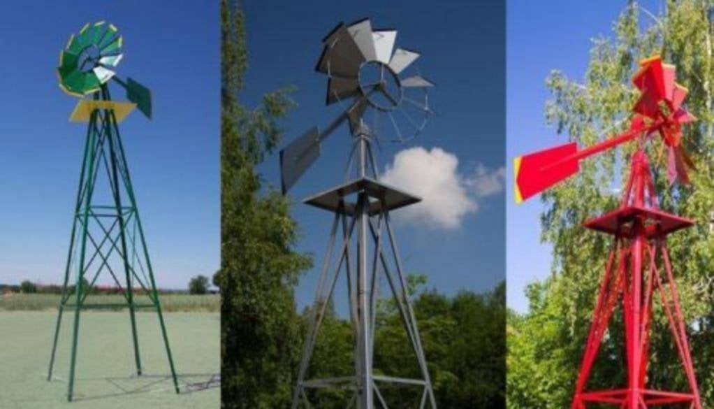 Gigantische Stalen USA Sier Windmolen 250cm! Kleurkeuze, Ophalen of Verzenden, Nieuw