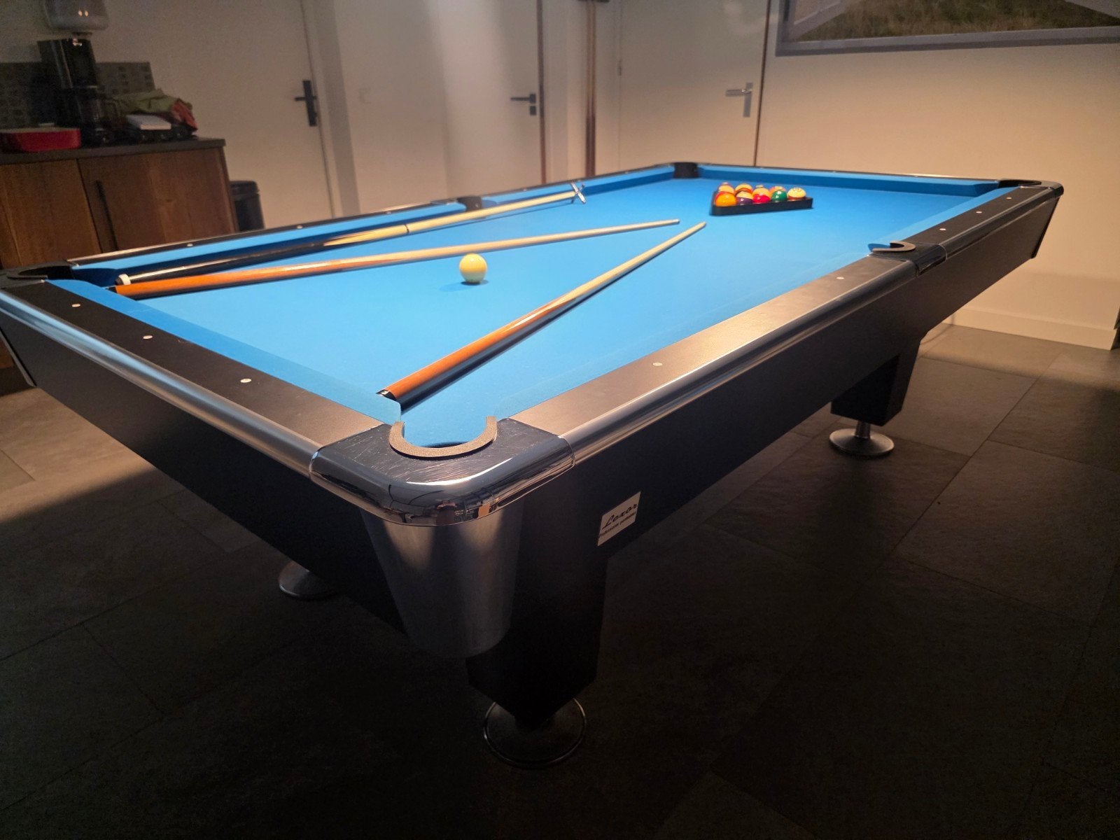 Lexor Professional Pooltafel 8ft. met accessoires en lampen, Ophalen, Zo goed als nieuw, Pooltafel