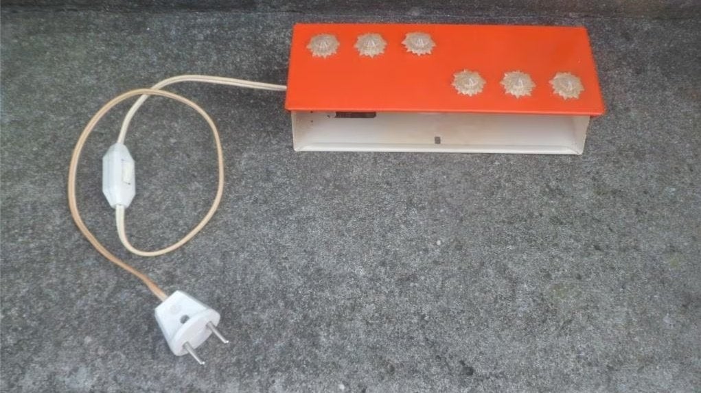 Vintage oranje wandlamp muurlamp bedlamp origineel jaren '70, Gebruikt, Bedlamp, Oranje, Ophalen of Verzenden