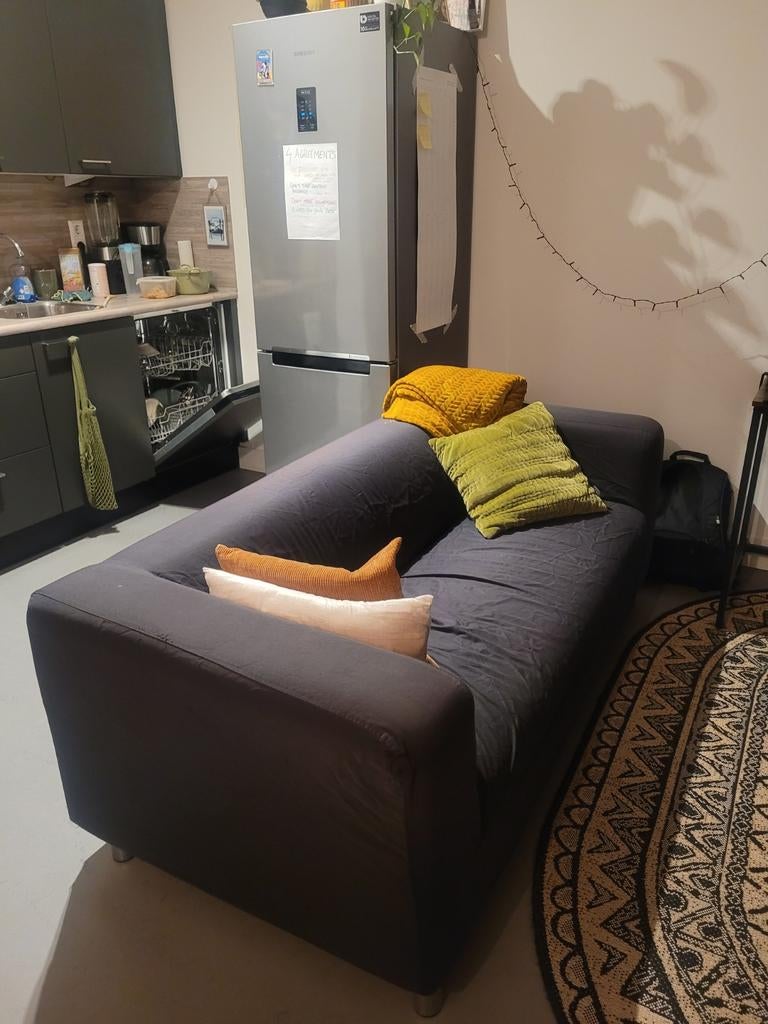 Zwarte ikea bank, gratis op te halen, Ophalen, Tweepersoons