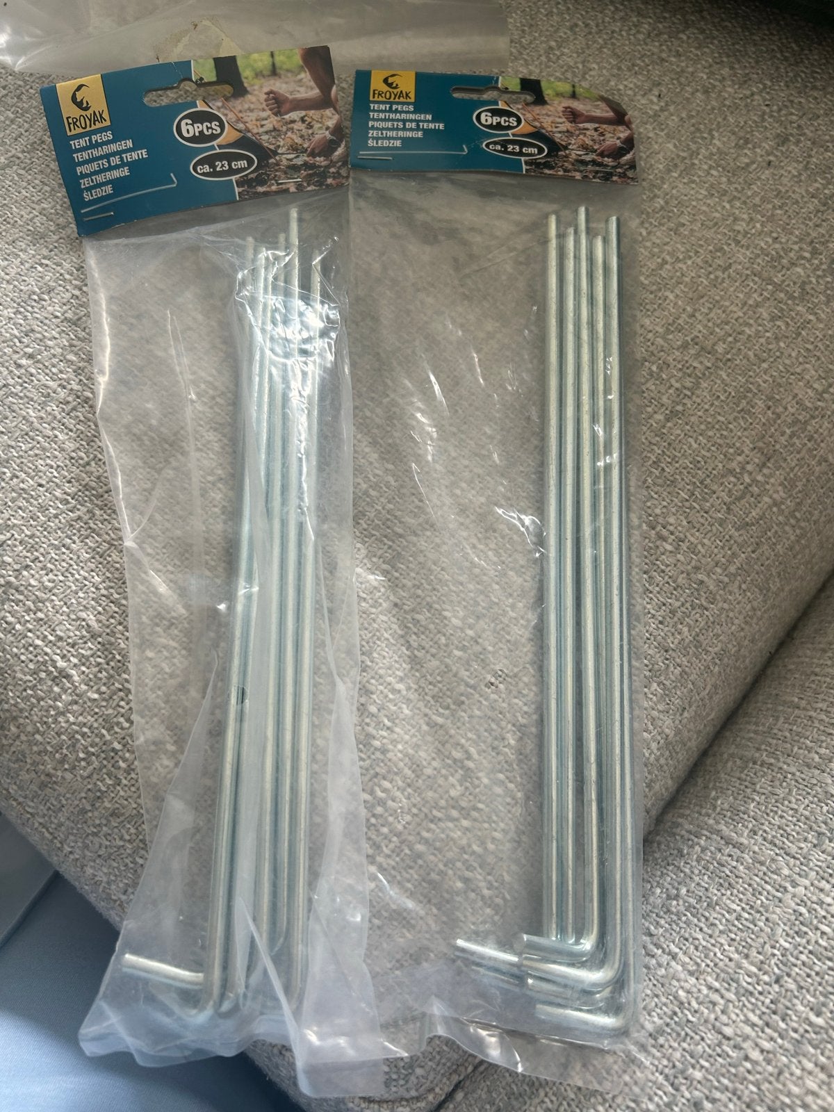 Froyak Tent Haringen - 2x 6 stuks (ca. 23 cm), Ophalen, Nieuw