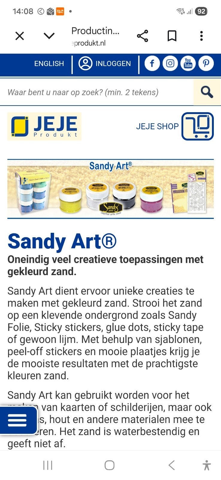 Sandy Art (zand strooien), Ophalen of Verzenden, Nieuw