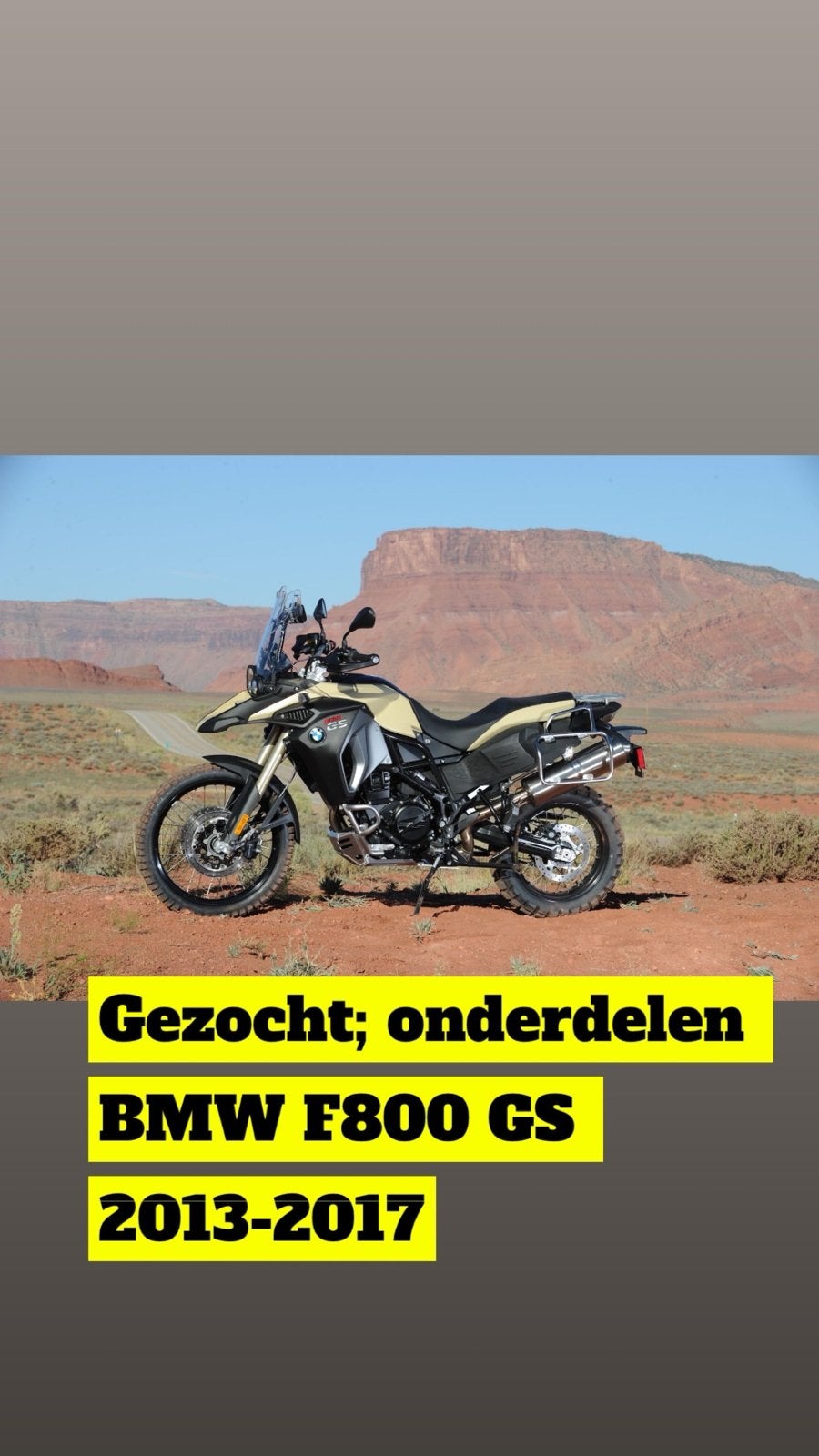 Gezocht; onderdelen BMW F800 GS (2013-2017), Motoren, Ophalen, Gebruikt