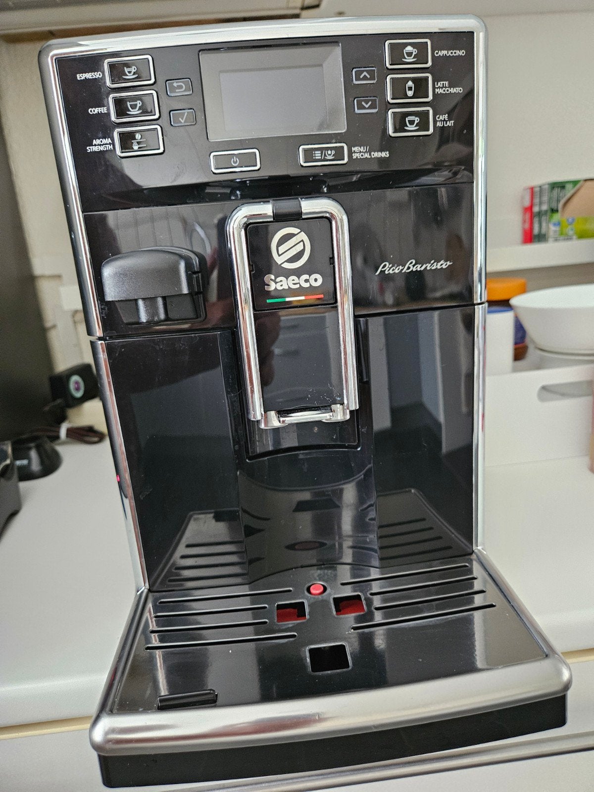 Saeco PicoBaristo SM5479 Volautomatische Espressomachine, Gebruikt, Espresso apparaat, 10 kopjes of meer, Afneembaar waterreservoir
