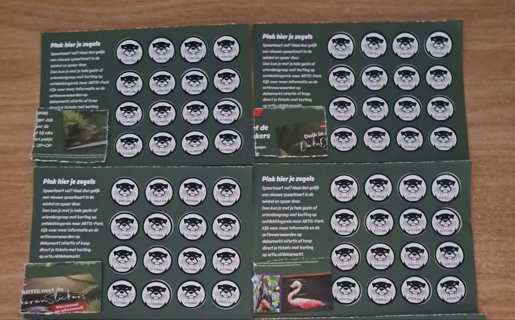 Artis kaarten dekamarkt, Tickets en Kaartjes, Drie personen of meer, Ticket of Toegangskaart