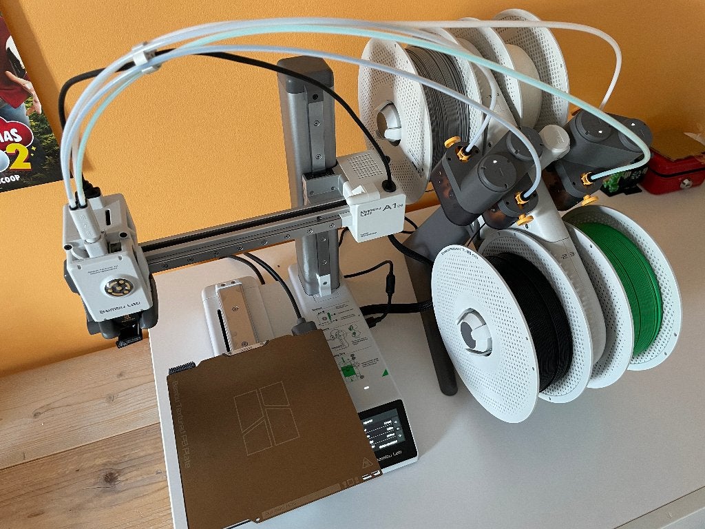 Bambu Lab A1 Mini Combo + PLA Basic Filamenten + accessoires, Computers en Software, Ophalen, Zo goed als nieuw, Filament, Ingebouwde Wi-Fi