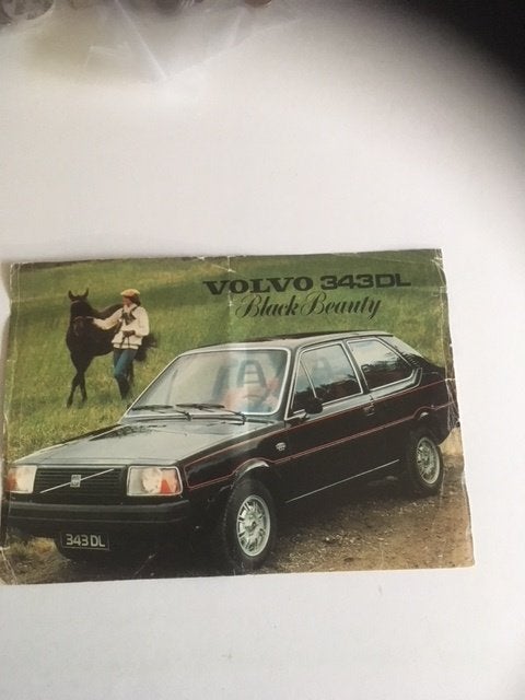Volvo 343 DL Black Beauty folder uit 1978   NL, Gelezen, Volvo, Volvo, Ophalen of Verzenden