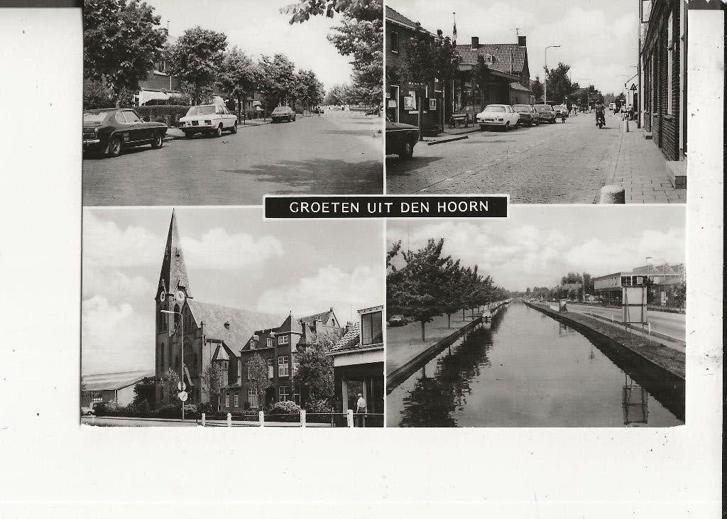 den Hoorn Groeten uit 4-Luik C Bouter, Ophalen of Verzenden, Ongelopen, Zuid-Holland