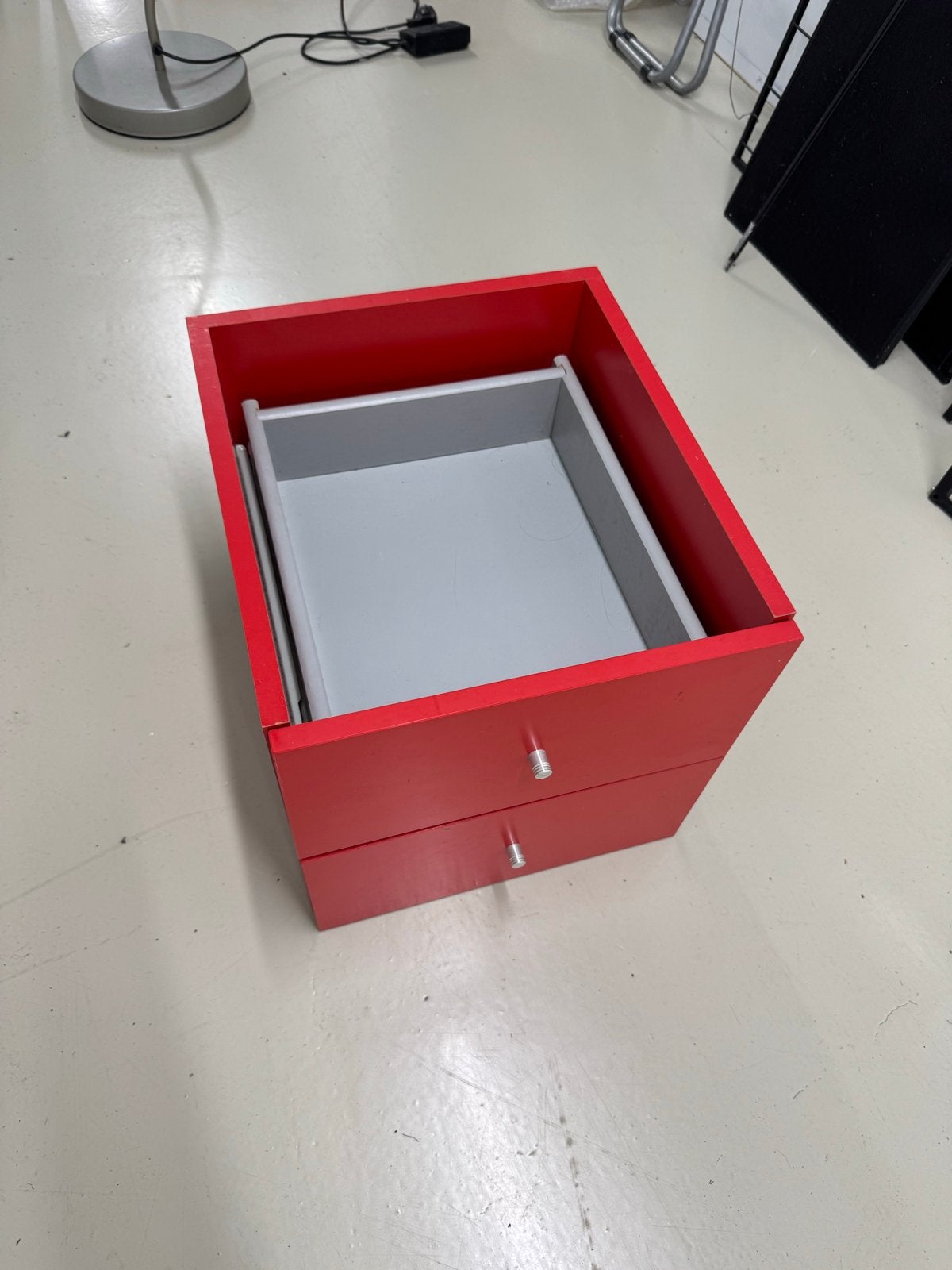 2 rode ladekasten met 2 laden voor kallax, Huis en Inrichting, Kasten | Ladekasten, Ophalen, Minder dan 50 cm, Gebruikt, 1 of 2 laden