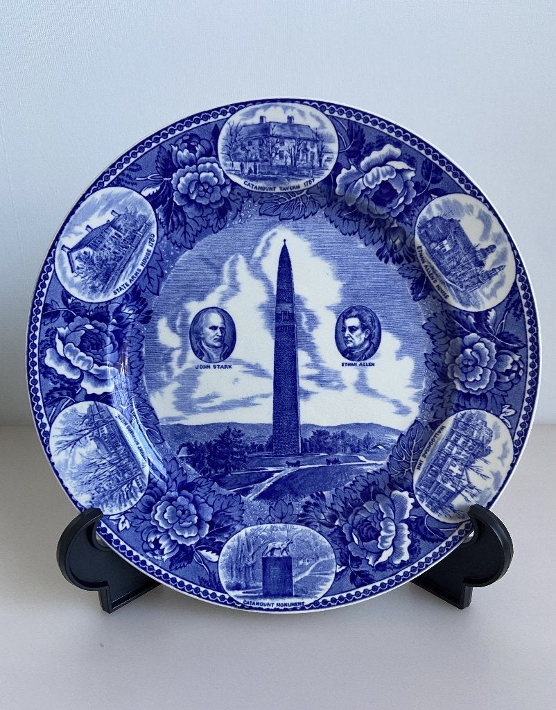 Antiek Bord Wedgewood Bennington Battle Monument, Antiek en Kunst, Antiek | Wandborden en Tegels, Ophalen of Verzenden