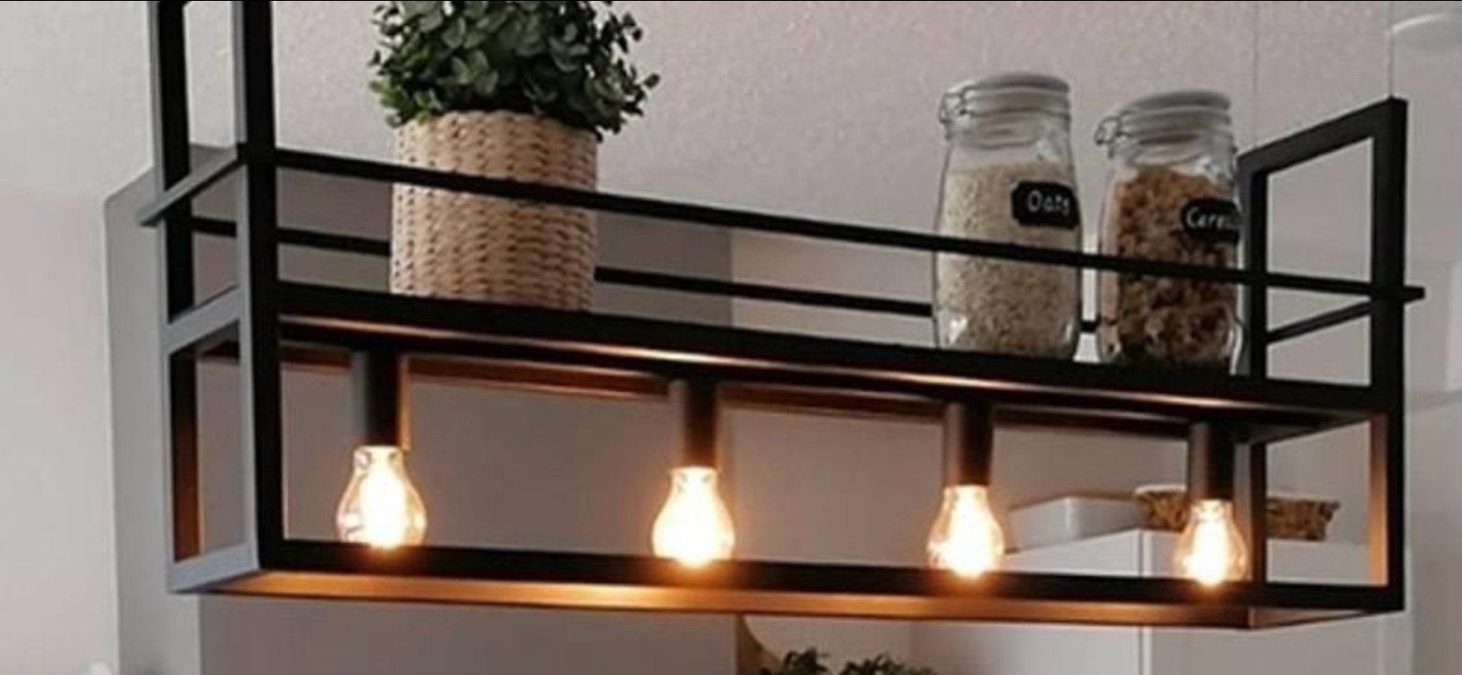 Industriële hanglamp met 4 fittingen, Ophalen, Zo goed als nieuw, Metaal, E27 (groot)