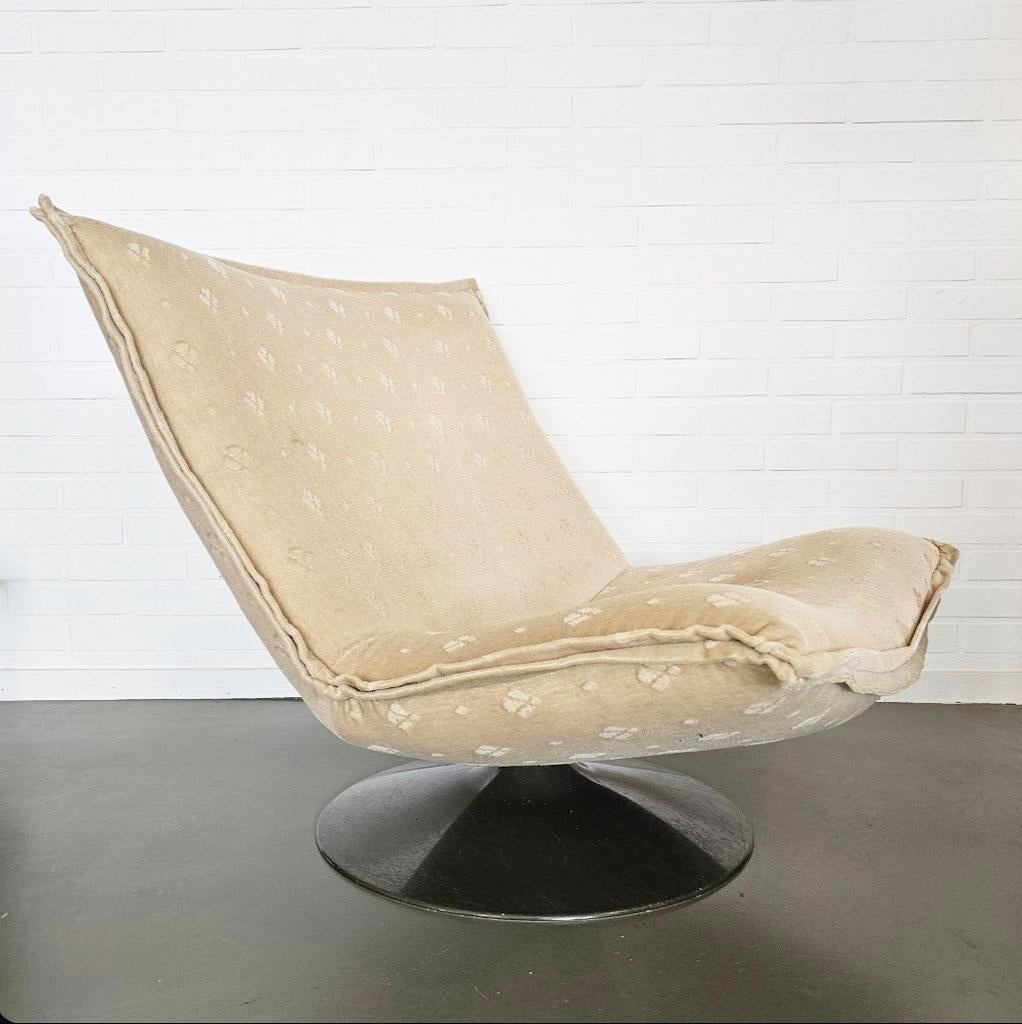 Artifort F980 Draaistoel Swivel Chair by Geoffrey Harcourt, Huis en Inrichting, Fauteuils, Gebruikt, 75 tot 100 cm, Ophalen of Verzenden