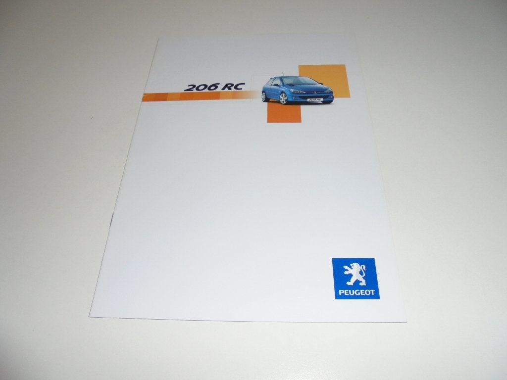brochure Peugeot 206 RC  2004, Boeken, Ophalen of Verzenden, Nieuw, Peugeot