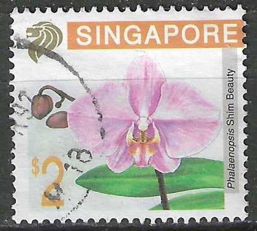 Singapore 1992 - Yvert 626 - Orchideeen - 2 d. (ST), Verzenden, Gestempeld, Zuidoost-Azië