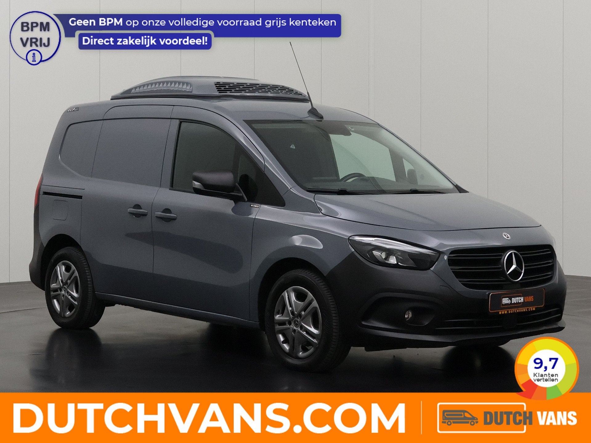 Mercedes-Benz Citan 112CDI Automaat Lang Koelwagen 12/220V |, Stof, Gebruikt, Zwart, Mercedes-Benz