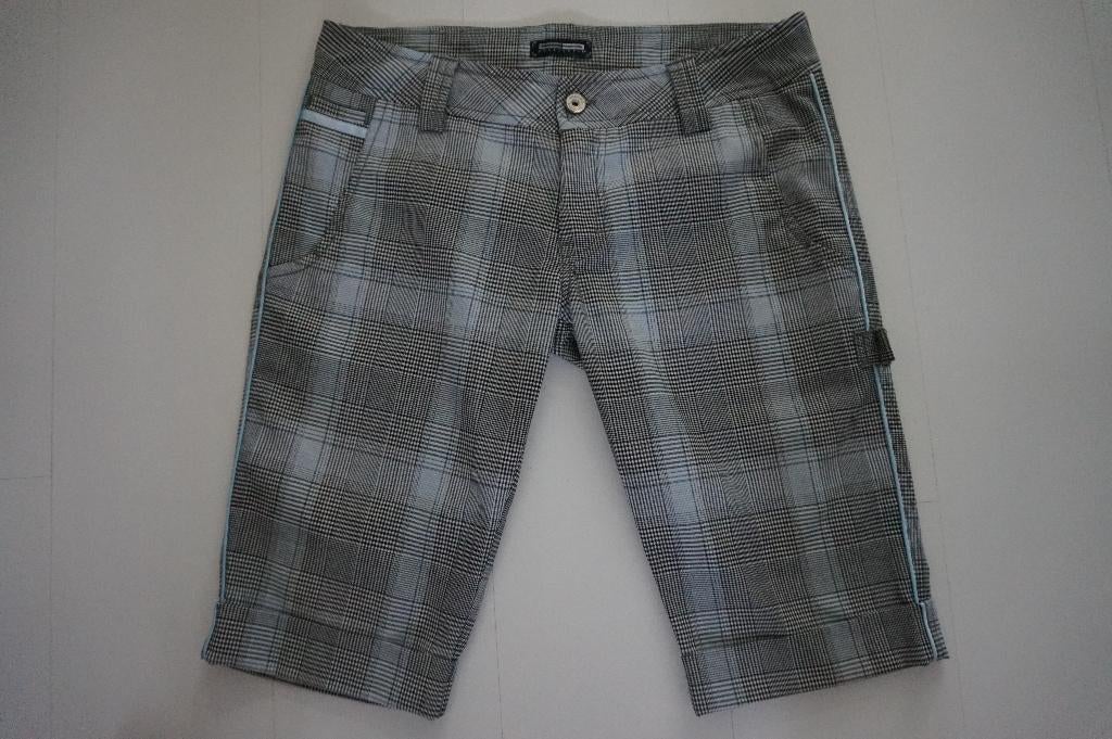 Golfjunkie bermuda short korte broek ruitbroek golf mt 31 M, Maat 48/50 (M), Nieuw, Ophalen of Verzenden, Grijs