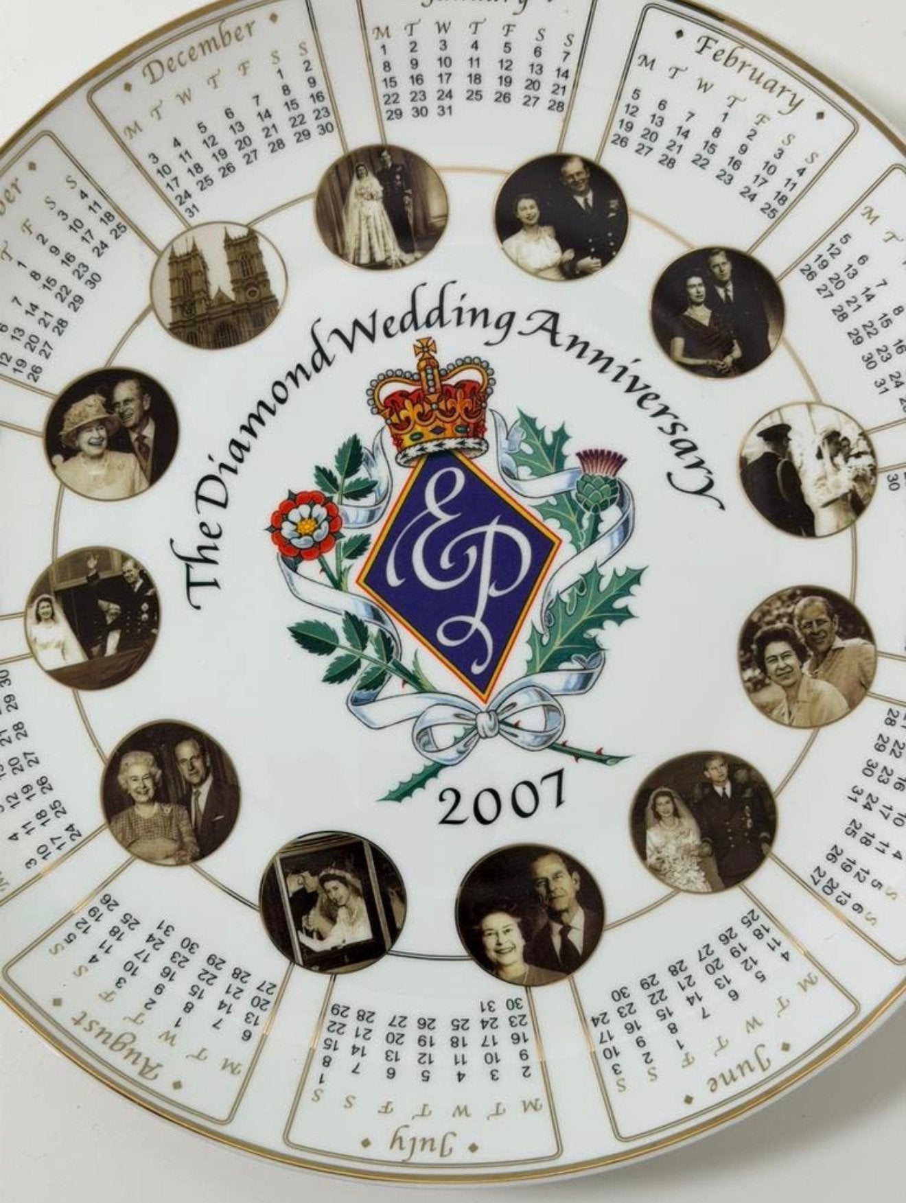 Royal Worcester Diamond Wedding Bord 2007 Limited edition !, Ophalen of Verzenden