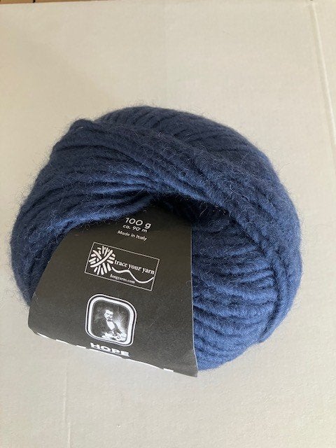 partij 1000 gr Lang Yarns WoolAddicts Hope, denimblauw (34), Ophalen of Verzenden, Nieuw, Breien of Haken, Wol of Garen