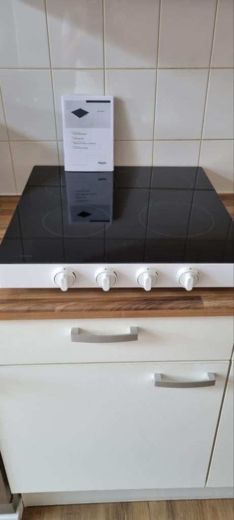 Pelgrim Inductie Kookplaat Wit - 54cm Breed, Nette Staat, Witgoed en Apparatuur, Kookplaten, Ophalen, 4 kookzones, Zo goed als nieuw