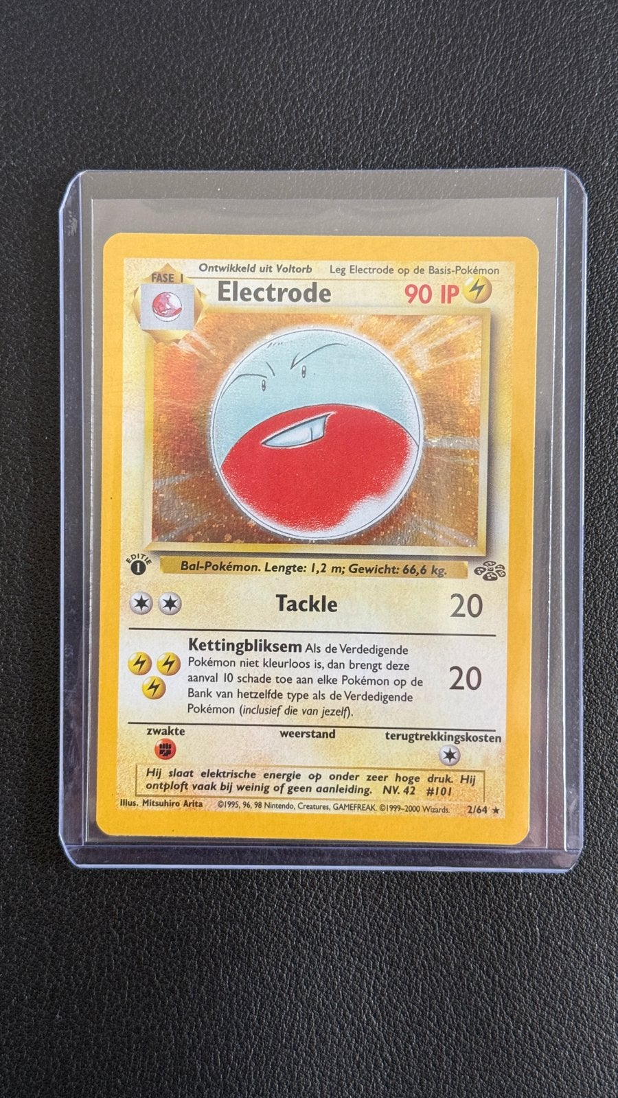 Electrode 2/64 Pokémon Jungle - 1st Edition NL, Verzenden, Gebruikt, Losse kaart