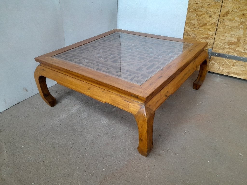 opiumtafel, opium salontafel, Huis en Inrichting, Tafels | Salontafels, Gebruikt, Vierkant, Ophalen of Verzenden, Minder dan 50 cm
