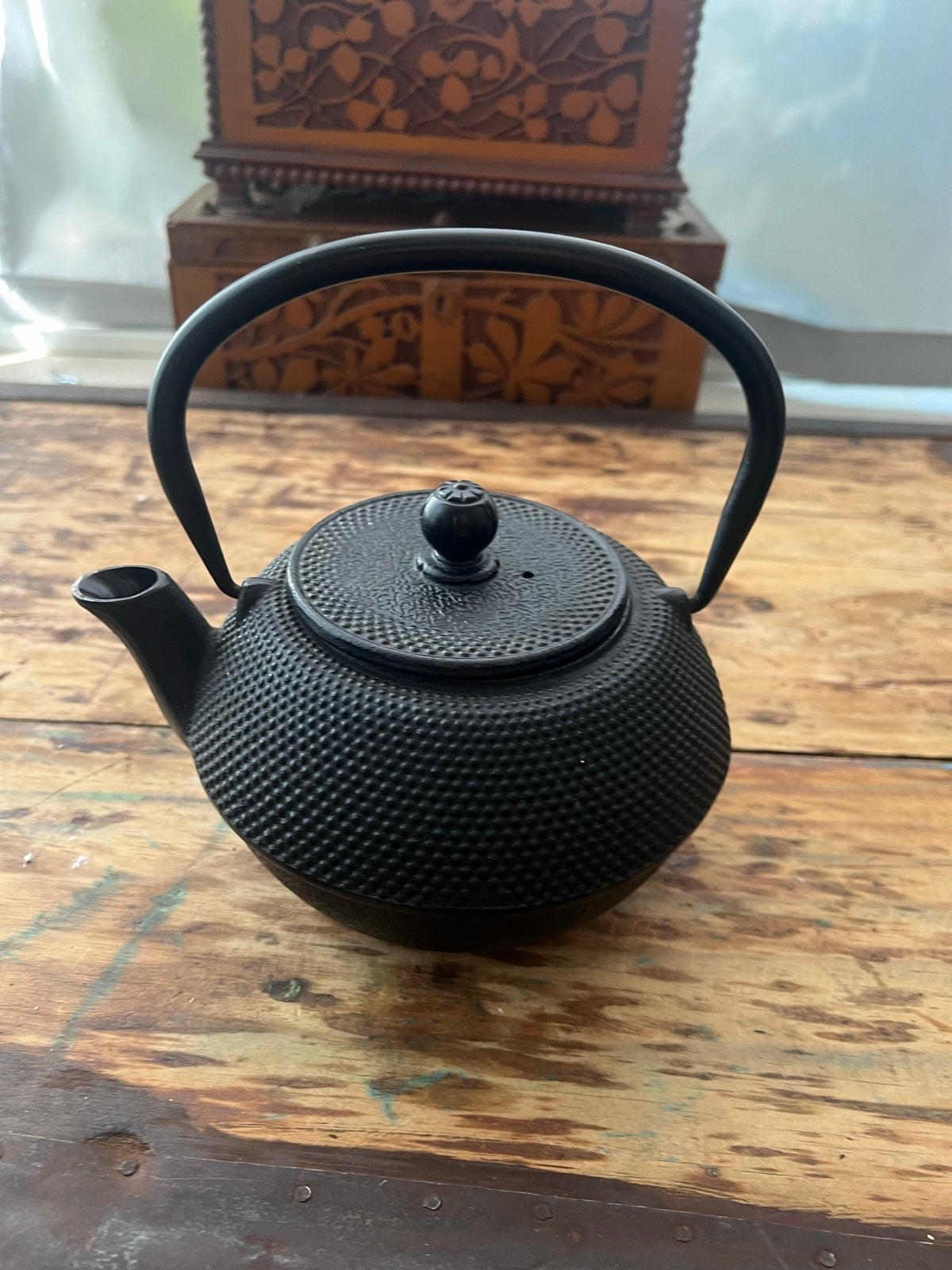 Japanse gietijzeren theepot - Zwart, Antiek en Kunst, Ophalen