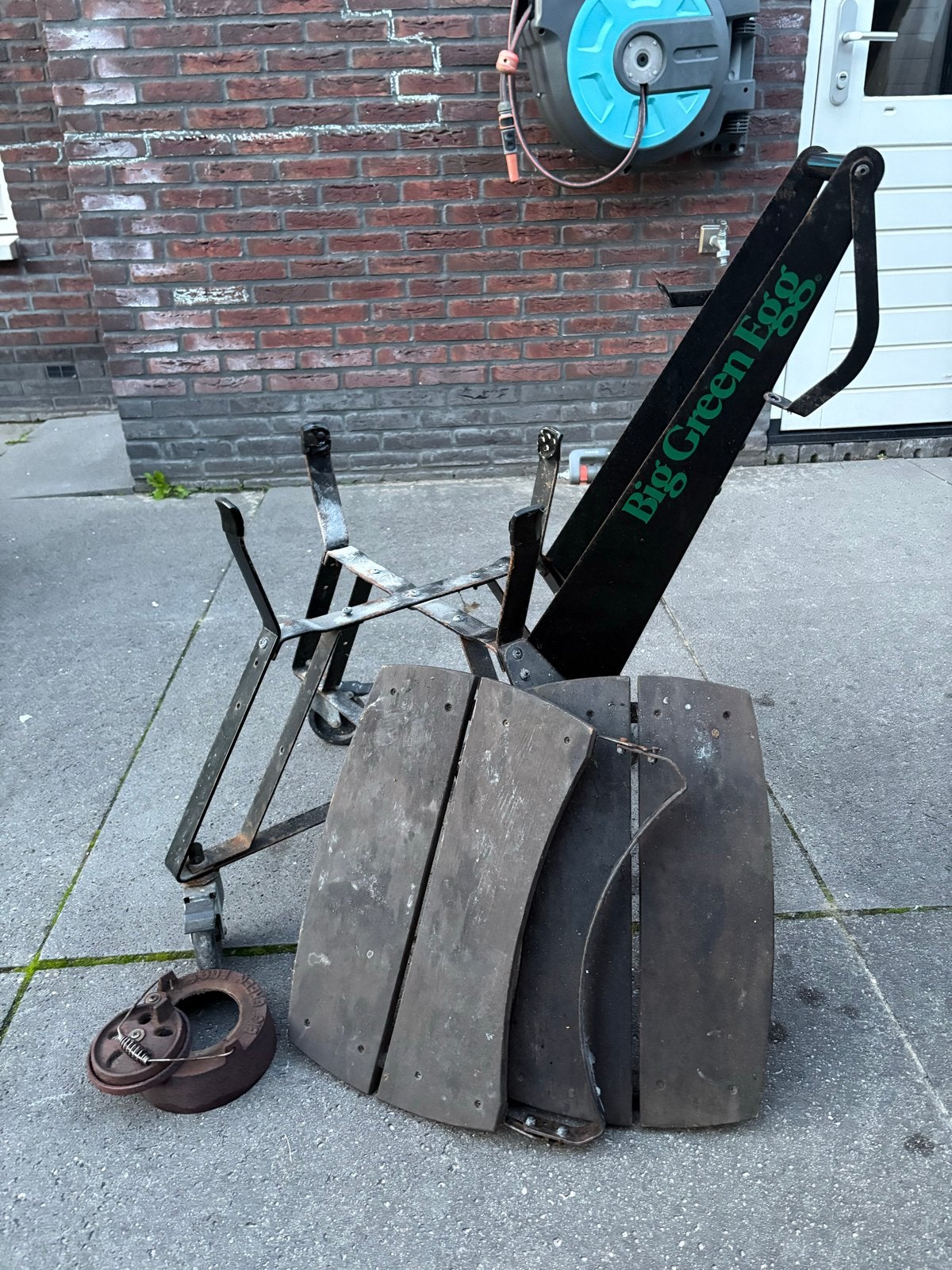 Big Green Egg onderstel met zijtafels (gebruikt), Ophalen, Gebruikt