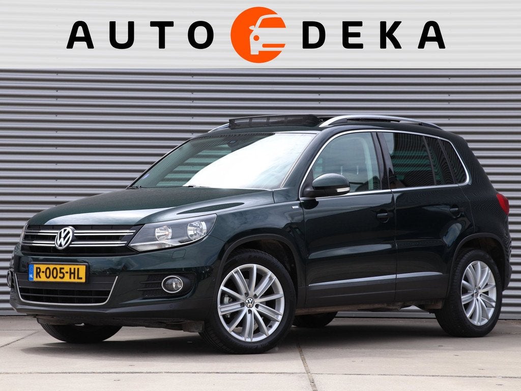 Volkswagen Tiguan 1.4 TSI Cup Edition *Panodak*Stoelverw.*Pa, Voorwielaandrijving, Euro 5, Gebruikt, Zwart